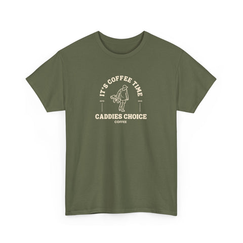 Coffee Lover Unisex Heavy Cotton Tee - "It's Coffee Time" Design