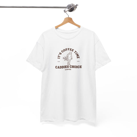 Coffee Lover Unisex Heavy Cotton Tee - "It's Coffee Time" Design