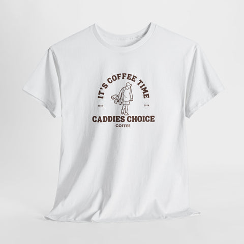 Coffee Lover Unisex Heavy Cotton Tee - "It's Coffee Time" Design