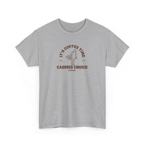 Coffee Lover Unisex Heavy Cotton Tee - "It's Coffee Time" Design