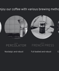 Caddies Choice Coffee, brewing methods