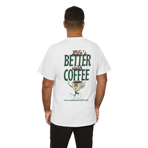 Better Coffee Unisex Heavy Cotton Tee, Coffee Lover Gift, Eco-Friendly T-Shirt, Funny Graphic Tee, Gift for Him/Her, Casual Wear