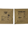 Caddies Choice Coffee Colombia coffee  blend, front and back packet